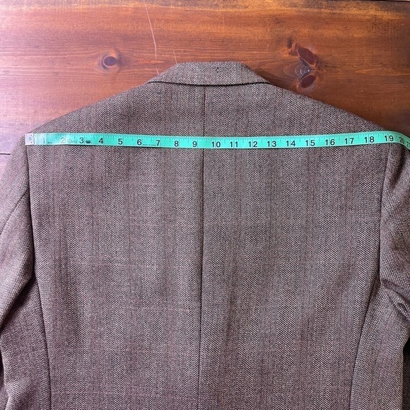 Lauren Ralph Lauren Wool Herringbone 42R Tan Brown 2 Button Blazer Sports Coat - Picture 13 of 15